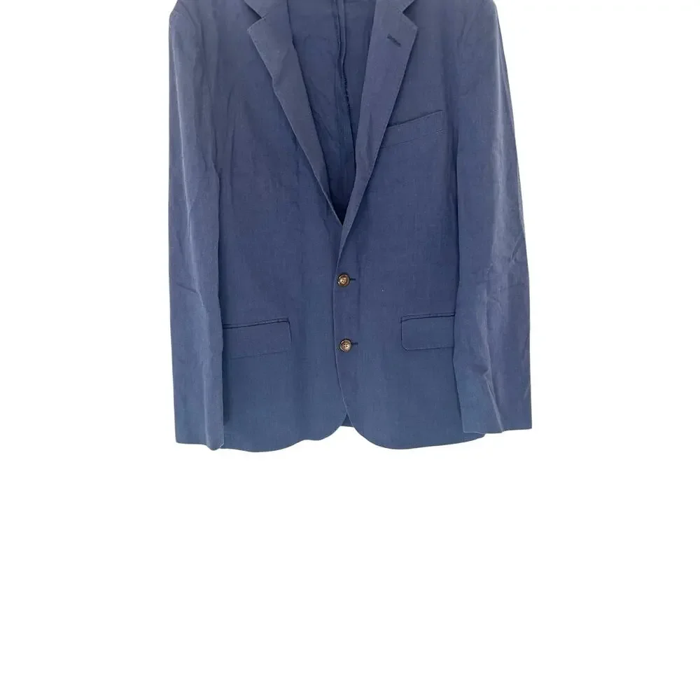J.Crew Men's Blue Preppy Academia Office Ludlow Slim‎ Fit Suit Jacket Size 38S